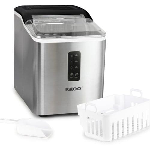 26lb Automatic Self-Cleaning Ice Maker Stainless Steel